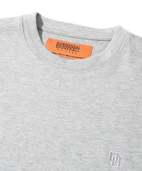 UNIVERSAL OVERALL(ユニバーサルオーバーオール)の「【UNIVERSAL OVERALL】別注 リラックスフィット 刺繍 ポンチロングスリーブTシャツ(Tシャツ/カットソー・メンズ・ホワイト/ブラック/チャコールグレー/オートミール/杢グレー/カーキ・MEDIUM/LARGE/X-LARGE)」の19枚目の写真