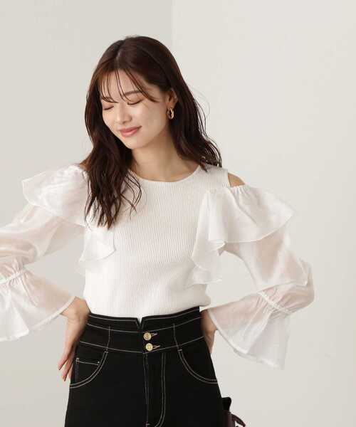 Harue様♡アドーア　 ラッフルスリーブニット　美品 Harue様♡アドーア ラッフルスリーブニット 美品 ADORE