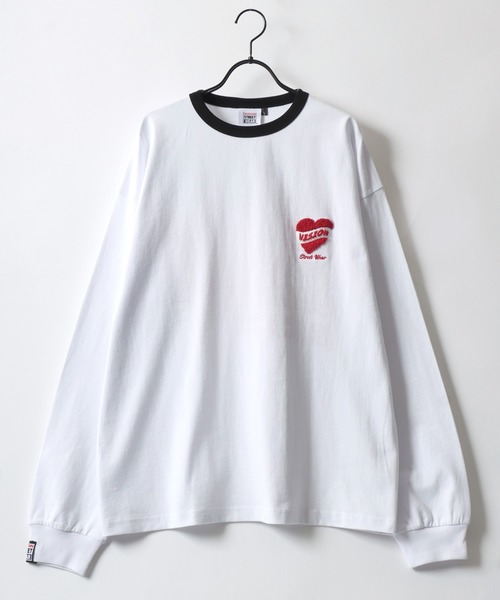 VISION STREET WEAR（ヴィジョンストリートウェア）の「VISION STREET WEAR/ヴィジョンストリートウェア オーバーサイズ グラフィック ロングスリーブTシャツ/袖プリント/リンガー ワンポイント刺繍/バックプリント/レディース メンズ ロンT（Tシャツ/カットソー・メンズ・ホワイト/ホワイト系その他/ホワイト系その他3/ブラック/ブラック系その他2/ブラック系その他/ホワイト系その他2・M/L/LL）」の22枚目の写真
