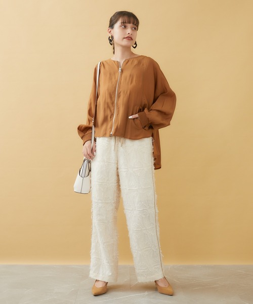 LUGIVA(ルギヴァ)の「LUGIVa カットジャガードパンツ(その他パンツ・レディース・ホワイト/ブラック・FREE)」の14枚目の写真