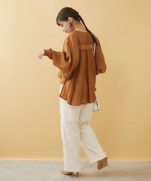 LUGIVA(ルギヴァ)の「LUGIVa カットジャガードパンツ(その他パンツ・レディース・ホワイト/ブラック・FREE)」の11枚目の写真