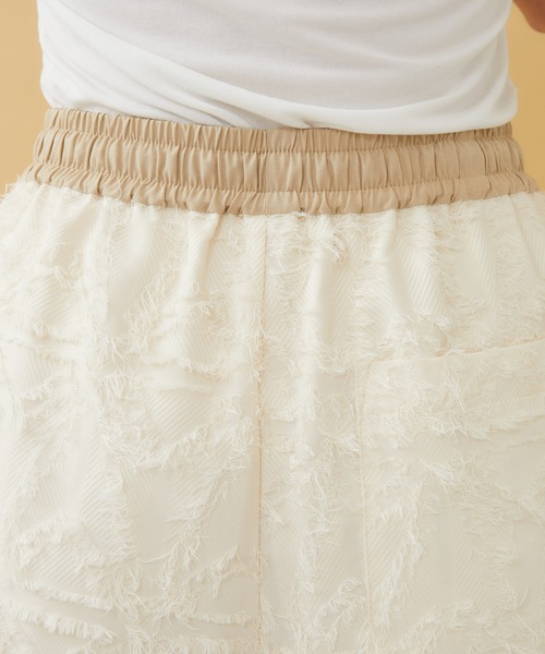 LUGIVA(ルギヴァ)の「LUGIVa カットジャガードパンツ(その他パンツ・レディース・ホワイト/ブラック・FREE)」の12枚目の写真