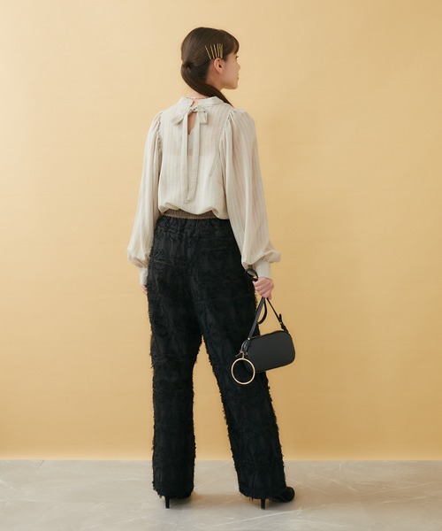 LUGIVA(ルギヴァ)の「LUGIVa カットジャガードパンツ(その他パンツ・レディース・ホワイト/ブラック・FREE)」の10枚目の写真