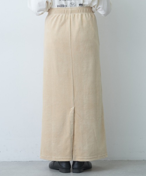 PUAL CE CIN(ピュアルセシン)の「【WEB限定カラーあり】ストレッチコールスカート(スカート・レディース・アイボリー/ブラック/オレンジ/カーキブラウン/ブルー/グレー・FREE)」の20枚目の写真