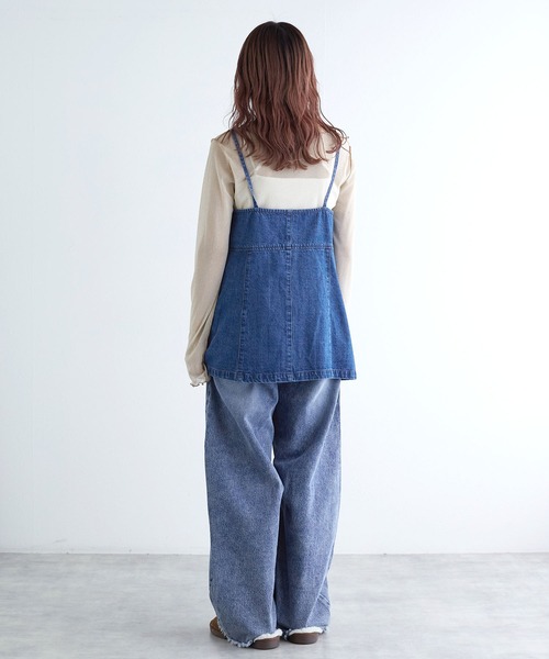 w closet（ダブルクローゼット）の「デニムキャミワンピース