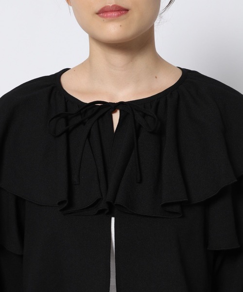 LOWRYS FARM（ローリーズファーム）の「フリルショートボレロＬＳ  975964（カーディガン/ボレロ・レディース・ホワイト/ブラック/オレンジ・FREE）」の13枚目の写真