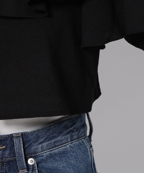 LOWRYS FARM（ローリーズファーム）の「フリルショートボレロＬＳ  975964（カーディガン/ボレロ・レディース・ホワイト/ブラック/オレンジ・FREE）」の15枚目の写真