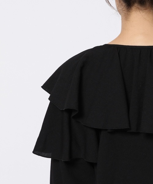 LOWRYS FARM（ローリーズファーム）の「フリルショートボレロＬＳ  975964（カーディガン/ボレロ・レディース・ホワイト/ブラック/オレンジ・FREE）」の16枚目の写真