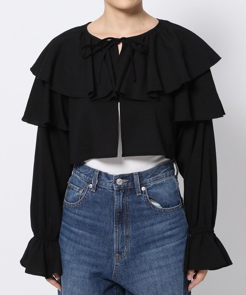 LOWRYS FARM（ローリーズファーム）の「フリルショートボレロLS