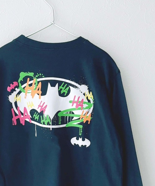 ZI-ON(ジーオン)の「BATMAN バットマン ロゴロンT(Tシャツ/カットソー・キッズ・杢グレー/ネイビー/ベージュ/ブラック/オレンジ/オフホワイト/ネイビー系/ブラック系その他・150cm/140cm/160cm/130cm/110cm/120cm)」の8枚目の写真
