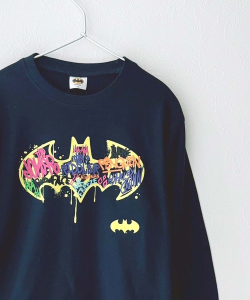ZI-ON(ジーオン)の「BATMAN バットマン ロゴロンT(Tシャツ/カットソー・キッズ・杢グレー/ネイビー/ベージュ/ブラック/オレンジ/オフホワイト/ネイビー系/ブラック系その他・150cm/140cm/160cm/130cm/110cm/120cm)」の7枚目の写真