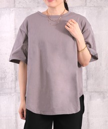半袖サイドスリットカットソー