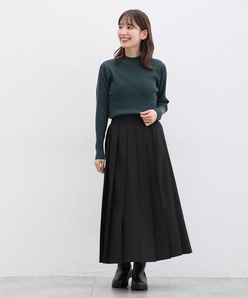 Honeys（ハニーズ）の「ヒアルロン酸ハイネックニット（ニット/セーター・レディース・サックスブルー/アイボリー/ライトブラウン/杢グレー/グリーン/ベージュ/ブラック/レッド系その他/ライトグリーン・L/M/S/LL）」の20枚目の写真