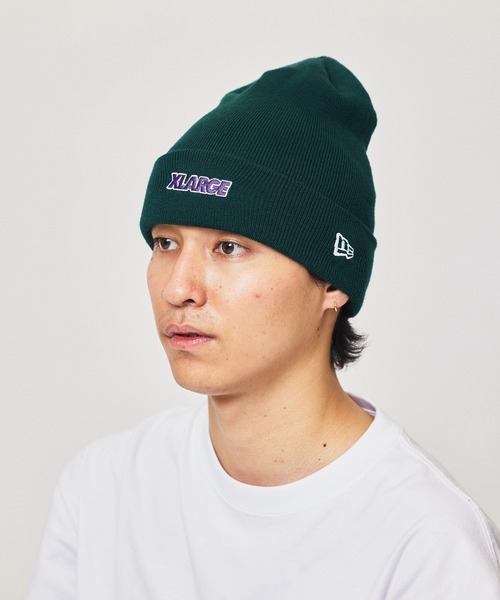 NEW ERA(ニューエラ)の「XLARGE×NEW ERA STANDARD LOGO CUFF BEANIE(ニットキャップ/ビーニー・メンズ・グリーン/バーガンディー/ネイビー/グレー/ブラック・ONE SIZE)」の14枚目の写真