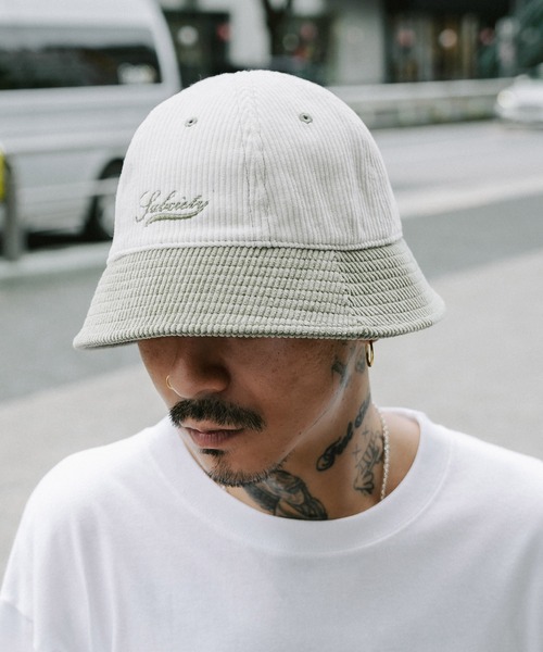 Subciety(サブサエティ)の「2TONE CORDUROY HAT(ハット・メンズ・ブラック/ブラウン/ネイビー/オリーブ・FREE)」の3枚目の写真