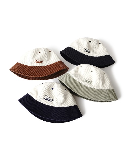Subciety(サブサエティ)の「2TONE CORDUROY HAT(ハット・メンズ・ブラック/ブラウン/ネイビー/オリーブ・FREE)」の5枚目の写真