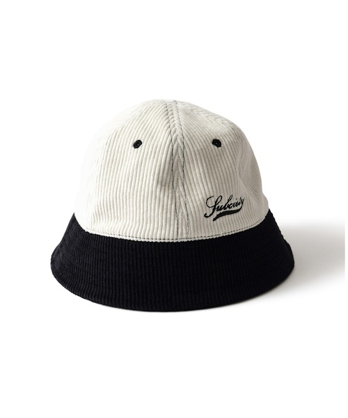 Subciety(サブサエティ)の「2TONE CORDUROY HAT(ハット・メンズ・ブラック/ブラウン/ネイビー/オリーブ・FREE)」の6枚目の写真