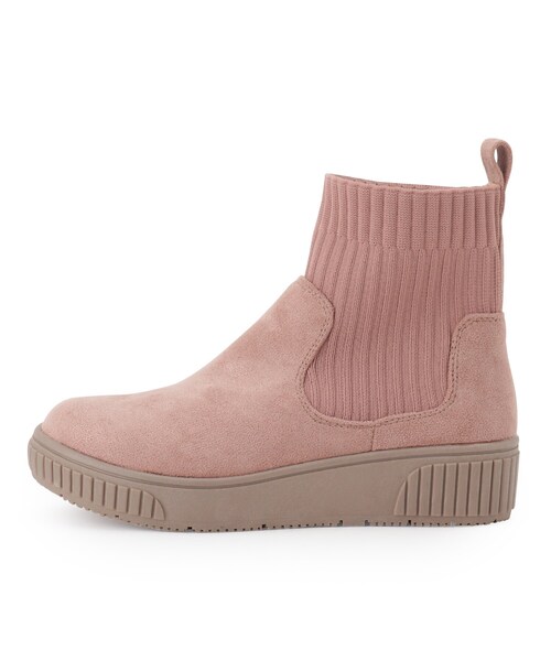 SHOO・LA・RUE（シューラルー）の「◆【リンク】ニットブーツ（ブーツ・キッズ・ブラック/ピンク系・80/20/21/90）」の4枚目の写真