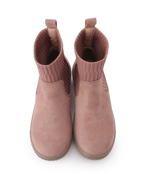 SHOO・LA・RUE（シューラルー）の「◆【リンク】ニットブーツ（ブーツ・キッズ・ブラック/ピンク系・80/20/21/90）」の6枚目の写真