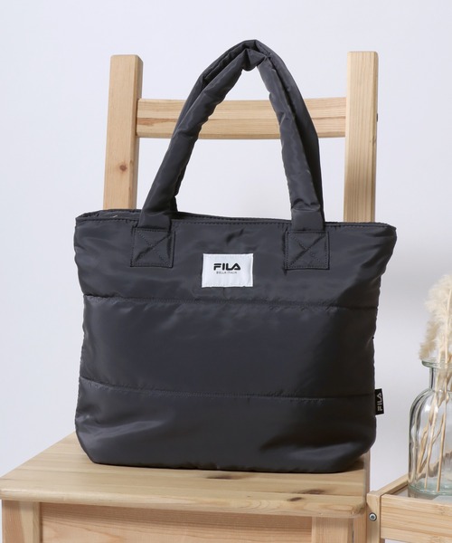 FILA（フィラ）ボンディング中綿フェイクダウン キルトトートバッグ