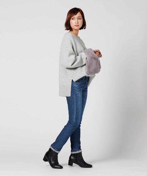 SOMETHING(サムシング)の「SOMETHING(サムシング)「HANA」 テーパードパンツ(デニムパンツ・レディース・ダークインディゴブルー・25inch/30inch/29inch/26inch/27inch/28inch)」の8枚目の写真