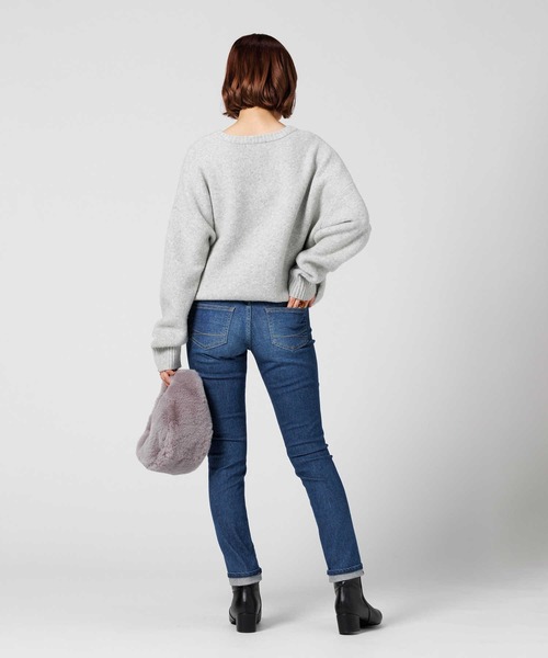 SOMETHING(サムシング)の「SOMETHING(サムシング)「HANA」 テーパードパンツ(デニムパンツ・レディース・ダークインディゴブルー・25inch/30inch/29inch/26inch/27inch/28inch)」の10枚目の写真