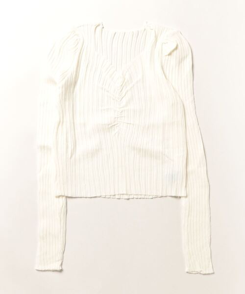 Jasmine Grandiflorum(ジャスミングランディフローラム)の「【Jasmine】リブ編みハートネックトップス (AW)(ニット/セーター・レディース・ピンク/ブラック/グレー/ホワイト・FREE)」の16枚目の写真