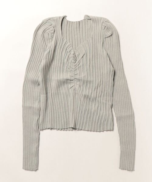 Jasmine Grandiflorum(ジャスミングランディフローラム)の「【Jasmine】リブ編みハートネックトップス (AW)(ニット/セーター・レディース・ピンク/ブラック/グレー/ホワイト・FREE)」の18枚目の写真