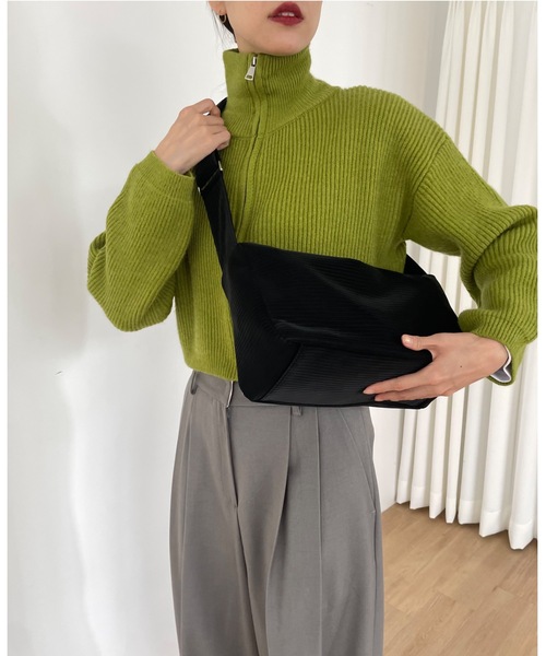 Didot.showroom(ディドット ショールーム)の「ダブルジップ リブニット カーディガン(カーディガン/ボレロ・レディース・オレンジ/グリーン/グレー/アイボリー・FREE)」の21枚目の写真