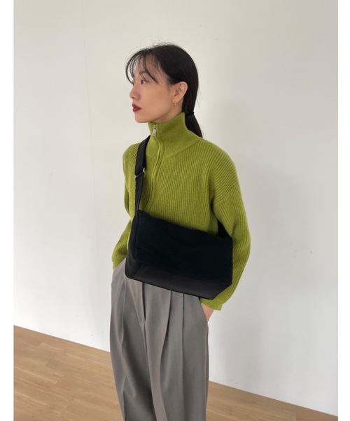 Didot.showroom(ディドット ショールーム)の「ダブルジップ リブニット カーディガン(カーディガン/ボレロ・レディース・オレンジ/グリーン/グレー/アイボリー・FREE)」の22枚目の写真