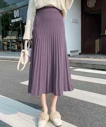 40 N°21 プリーツ　スカート　パープル 40 N°21 プリーツ スカート パープル