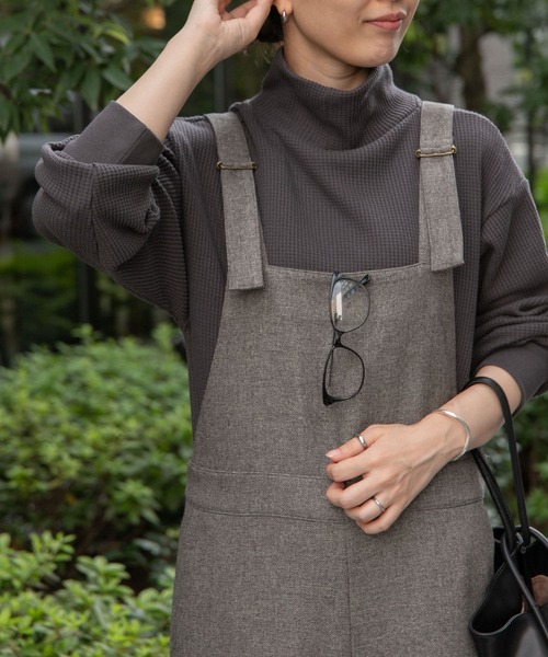 FORK&SPOON(フォークアンドスプーン)の「FORK&SPOON 起毛ワッフルタートルプルオーバー(Tシャツ/カットソー・レディース・ベージュ/オフホワイト/チャコールグレー・1)」の15枚目の写真