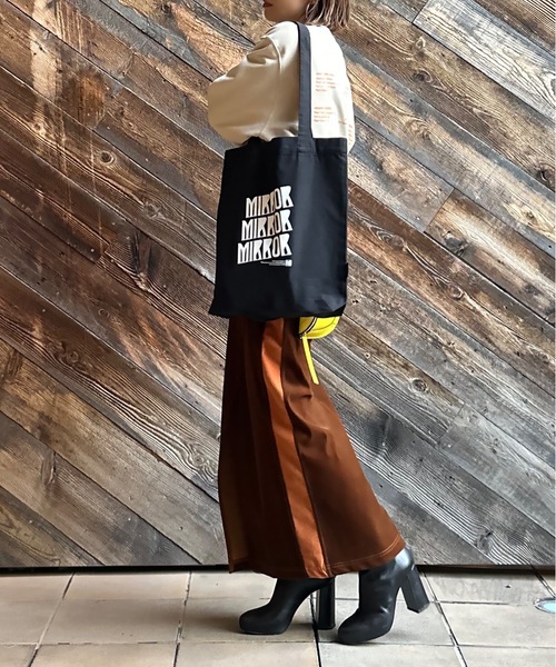 セール】RECYCLED SOFT FABRIC MIRRORロゴ トートバッグ（トート