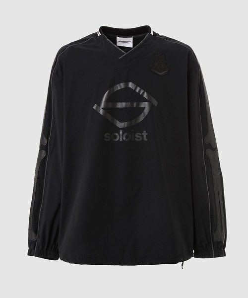 TAKAHIROMIYASHITATheSoloIst.(タカヒロミヤシタザソロイスト)の「back gusset sleeve v-neck football shirt.(bone type02)(その他トップス・メンズ・ブラック×ホワイト/ブラック×ブラック・46/44)」の1枚目の写真