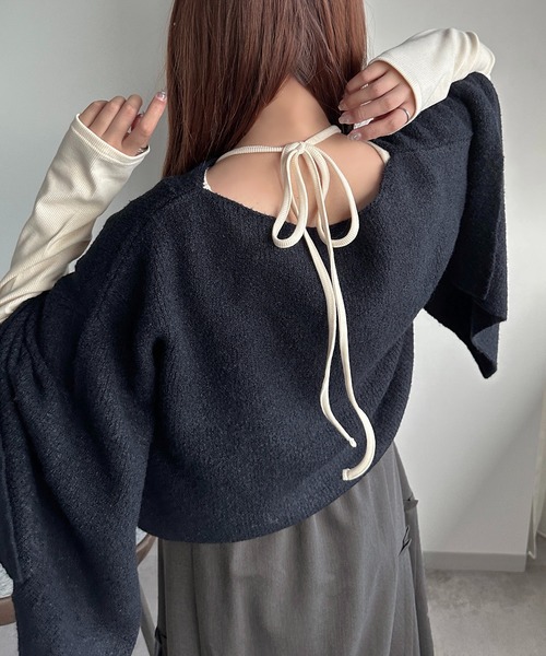 soie by apres jour mignon(ソワバイアプレジュールミニョン)の「【soie by apres jour mignon】デザインカットソー【ZOZOTOWN限定アイテム】(Tシャツ/カットソー・レディース・アイボリー/ブラック・SMALL/MEDIUM)」の8枚目の写真