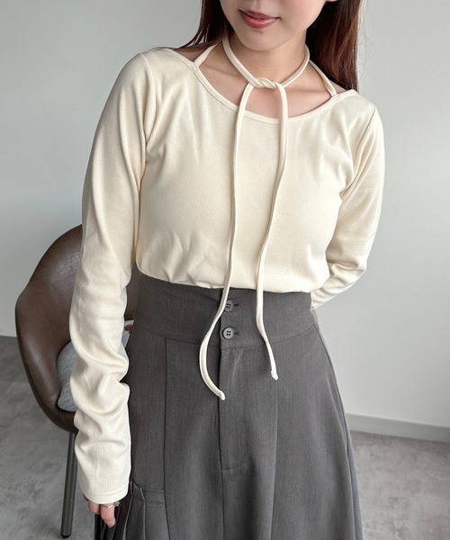 soie by apres jour mignon(ソワバイアプレジュールミニョン)の「【soie by apres jour mignon】デザインカットソー【ZOZOTOWN限定アイテム】(Tシャツ/カットソー・レディース・アイボリー/ブラック・SMALL/MEDIUM)」の12枚目の写真