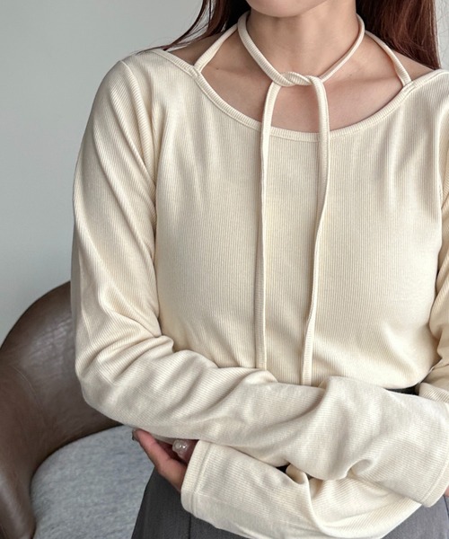 soie by apres jour mignon(ソワバイアプレジュールミニョン)の「【soie by apres jour mignon】デザインカットソー【ZOZOTOWN限定アイテム】(Tシャツ/カットソー・レディース・アイボリー/ブラック・SMALL/MEDIUM)」の14枚目の写真