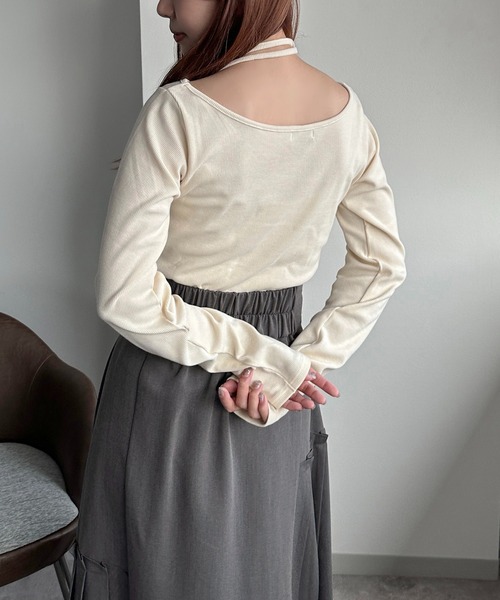 soie by apres jour mignon(ソワバイアプレジュールミニョン)の「【soie by apres jour mignon】デザインカットソー【ZOZOTOWN限定アイテム】(Tシャツ/カットソー・レディース・アイボリー/ブラック・SMALL/MEDIUM)」の16枚目の写真