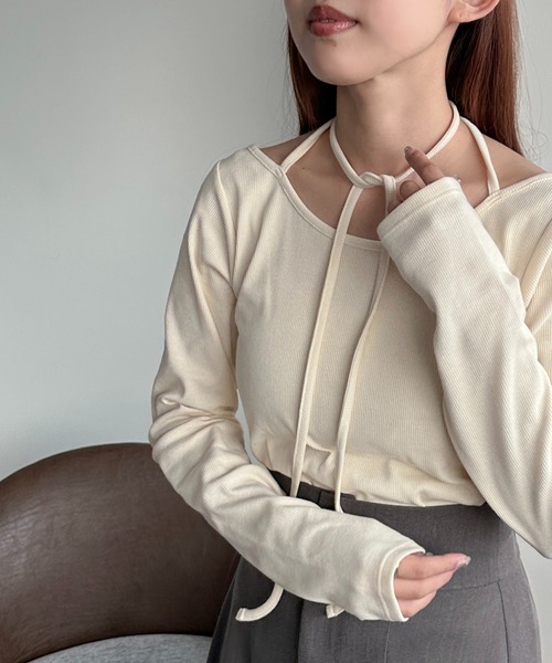 soie by apres jour mignon(ソワバイアプレジュールミニョン)の「【soie by apres jour mignon】デザインカットソー【ZOZOTOWN限定アイテム】(Tシャツ/カットソー・レディース・アイボリー/ブラック・SMALL/MEDIUM)」の13枚目の写真