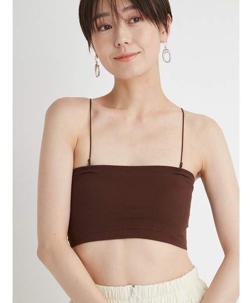emmi（エミ）の「【emmi atelier】サントーニインナーベアトップ（チューブトップ・レディース・ホワイト/ブラウン/ブラック・FREE）」の5枚目の写真