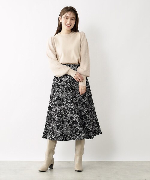 マクロナ　スカート index（インデックス）の「◇ボタニカルAラインフレアスカート
