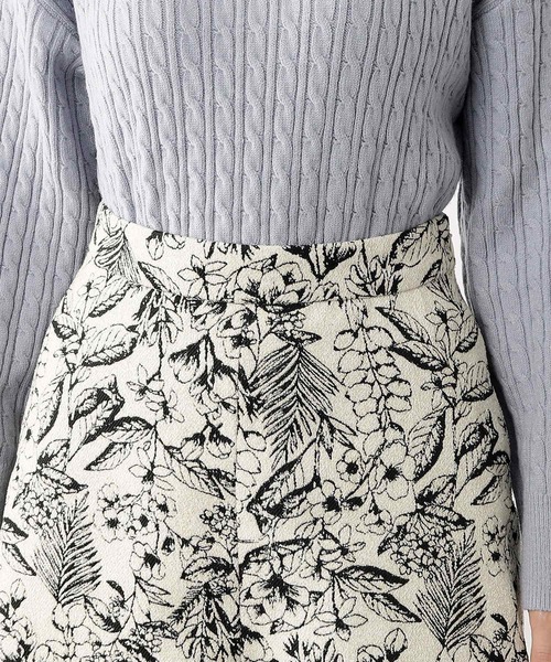 index（インデックス）の「◆ボタニカルAラインフレアスカート【洗濯機洗い可】（スカート・レディース・ブルー系/アイボリー系/ブラック系・38/40/42/36）」の17枚目の写真