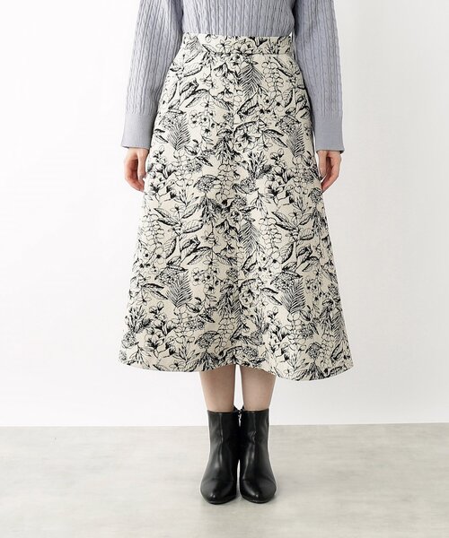 index（インデックス）の「◆ボタニカルAラインフレアスカート【洗濯機洗い可】（スカート・レディース・ブルー系/アイボリー系/ブラック系・38/40/42/36）」の19枚目の写真