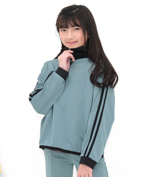 Bee des Bee（ビーデスビー）の「ハーフジップ プルオーバー（スウェット・キッズ・ブラック/杢グレー/ホワイト/ピンク/ブルー/ライラック/ベージュ/ブルー系その他・110cm/120cm/130cm/140cm/150cm/100cm）」の6枚目の写真