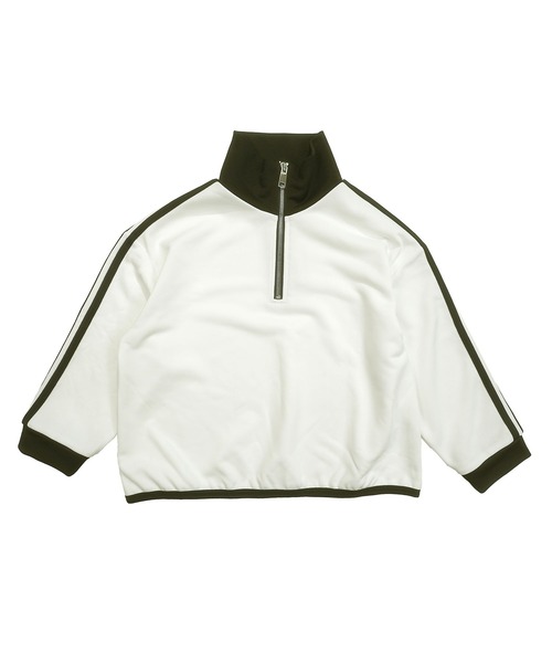 Bee des Bee（ビーデスビー）の「ハーフジップ プルオーバー（スウェット・キッズ・ブラック/杢グレー/ホワイト/ピンク/ブルー/ライラック/ベージュ/ブルー系その他・110cm/120cm/130cm/140cm/150cm/100cm）」の9枚目の写真