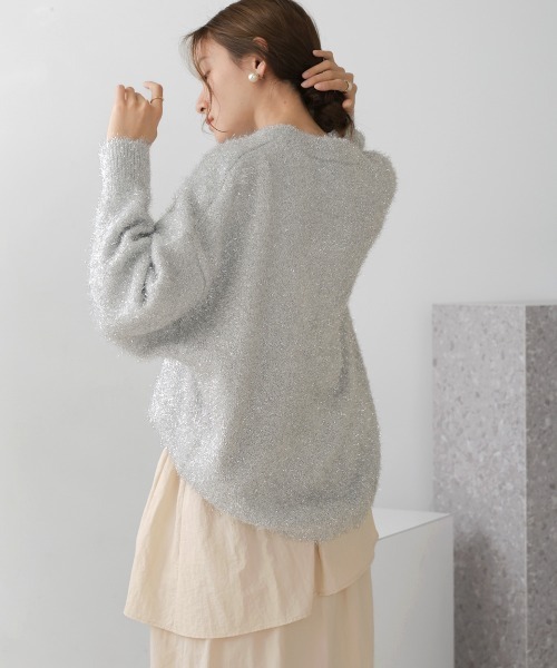 Bab（バブ）の「ラメニットプルオーバー（ニット/セーター・レディース・ゴールド/シルバー・FREE）」の11枚目の写真