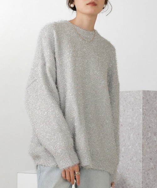 Bab（バブ）の「ラメニットプルオーバー（ニット/セーター・レディース・ゴールド/シルバー・FREE）」の12枚目の写真