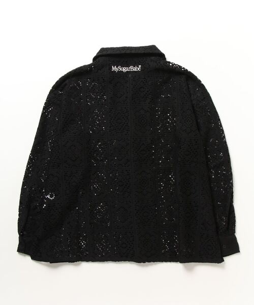 My sugar Babe（マイシュガーベイブ）の「lace shirt（シャツ/ブラウス・メンズ・オフホワイト/ブラック・MEDIUM/LARGE）」の3枚目の写真