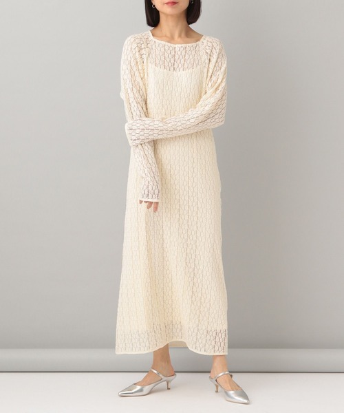 A part by(アパートバイ)の「ソウレースIラインワンピース(ワンピース・レディース・ブラック/アイボリー・FREE)」の3枚目の写真