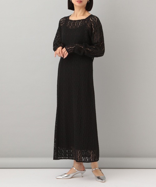 A part by(アパートバイ)の「ソウレースIラインワンピース(ワンピース・レディース・ブラック/アイボリー・FREE)」の7枚目の写真